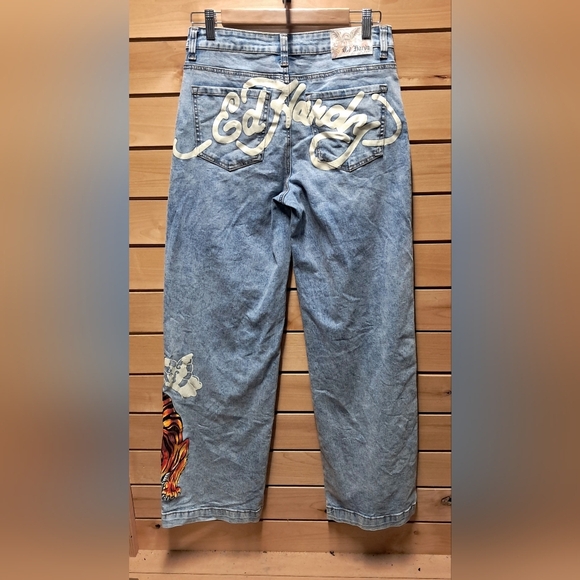 Ed Hardy Wide Legged Jeans Size 28 - Picture 6 of 7